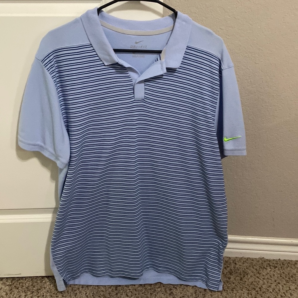 Nike Polo Dri Fit Blue and Navy